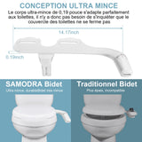 SAMODRA – pulvérisateur de Bidet pour main droite/gauche, Non électrique, double buse, siège de toilette, douche hygiénique pour accessoires de salle de bains