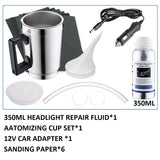 Kit de polissage de restauration de phares de voiture, phares de voiture, 800ML, polymère liquide, kit de réparation de polissage de phares de voiture