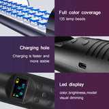 Bâton lumineux RGB avec trépied, lampe LED colorée pour fête, flash portable, éclairage photo et vidéo