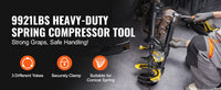 SucceBuy Compresseur de ressort de jambe de force Macpherson Kit de compresseur de ressort de jambe de force Interchangeable Extracteur de bobine de jambe de force Outil de retrait