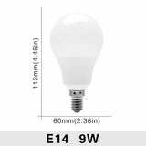 Lot de 10 ampoules LED E27/E14 (20W, 18W, 15W, 12W, 9W, 6W, 3W) - Alimentation 220V - Éclairage spot - Blanc froid/chaud