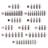 Leekooluu-Jeu d'embouts de tournevis principaux, embouts de tournevis à tige hexagonale 208 ", jeu d'embouts de sécurité pour écrou, 1/4 pièces