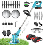 Coupe-bordures sans fil X-COTEC, coupe-bordures sans fil 21 V, 2 batteries de 1,5 Ah, rétractable, pour pelouses, jardins et terrasses