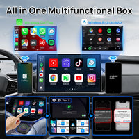 CarlinKit Android 13 LED AI Box, boîtier multimédia intelligent pour voiture, CarPlay sans fil, Android Auto sans fil, puce Qualcomm, carte SD extensible jusqu'à 512 Go