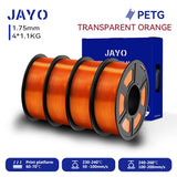 Filament PETG JAYO pour imprimante 3D FDM, 2 bobines de 1,75 mm, enroulement soigné, 2,2 kg/lot