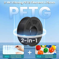 Filament PETG JAYO pour imprimante 3D FDM, 2 bobines de 1,75 mm, enroulement soigné, 2,2 kg/lot