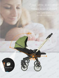 STOCK ue 4in1 bébé poussette bidirectionnelle multifonctionnelle nouveau-né bébé poussette 3in1 pliable panier type siège léger voyage landau