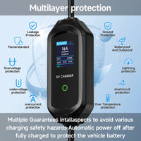 AFYEEV EV chargeur Portable Type2 IEC62196-2 connecteur 16A 1 Phase 3.6KW prise ue Station de charge pour véhicule électrique
