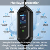 AFYEEV EV chargeur Portable Type2 IEC62196-2 connecteur 16A 1 Phase 3.6KW prise ue Station de charge pour véhicule électrique