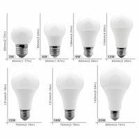 Lot de 10 ampoules LED E27/E14 (20W, 18W, 15W, 12W, 9W, 6W, 3W) - Alimentation 220V - Éclairage spot - Blanc froid/chaud