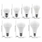 Lot de 10 ampoules LED E27/E14 (20W, 18W, 15W, 12W, 9W, 6W, 3W) - Alimentation 220V - Éclairage spot - Blanc froid/chaud