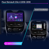 Autoradio Junsun CarPlay Android Auto pour Renault Clio 4 ZOE 2012-2017, système GPS intelligent, stéréo multimédia
