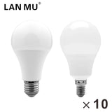 Lot de 10 ampoules LED E27/E14 (20W, 18W, 15W, 12W, 9W, 6W, 3W) - Alimentation 220V - Éclairage spot - Blanc froid/chaud
