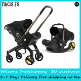Poussette légère Magic ZC, poussette bébé 3 en 1, landau pour bébé, poussette légère en PU 3 en 1