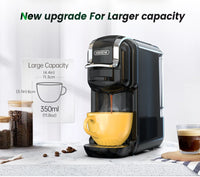 HiBREW Machine à café à capsules multiples, chaud/froid Dolce Gusto lait Nespresso Capsule ESE Pod café moulu cafétéria 20Bar 5 en 1