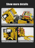 MOLD KING 17028 Voiture technique jouet APP&RC Camion de pompiers motorisé à assembler, modèle réduit en briques de construction, cadeau de Noël pour enfants