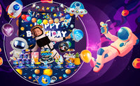 Décorations de fête d'anniversaire spatial, 88 pièces, décorations d'anniversaire et ensemble de vaisselle d'anniversaire pour espace extérieur, assiettes de fête, nappe, toile de fond