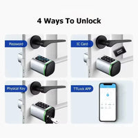Verrouillage de porte intelligent sans clé numérique avec carte RFID et application TTLock (sans empreinte digitale)