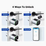Verrouillage de porte intelligent sans clé numérique avec carte RFID et application TTLock (sans empreinte digitale)