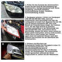 Ensemble de traitement des phares de voiture, vaporisateur Besteam, lampe de nettoyage des phares de voiture, Kit de réparation de vernis chimique avec papier de verre