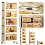 Armoire de Rangement Pliante Anti-Poussière, avec Roue à Comcussion, pour Cuisine, Chambre à Coucher, Salon, Armoire