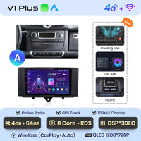 Autoradio Junsun sans fil CarPlay Android Auto pour Smart Fortwo 451 (2005-2015) - Systèmes intelligents pour voiture - RDS, Bluetooth, DSP - Format 2 DIN