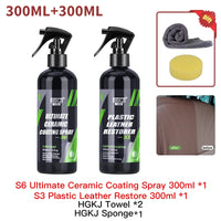 HGKJ S6 voiture revêtement céramique Spray miroir brillant liquide étanche voiture Nano cristal cire hydrophobe Spray peinture soins accessoires