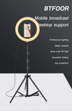 Éclairage de remplissage de photographie LED avec trépied, appareil Photo, cercle de Studio Photo, anneau lumineux pour Selfie, lampe de téléphone, vidéo Youtube