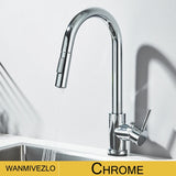 WanmiLizlo-Robinet de cuisine à levier unique, pivotant à 360 °, eau chaude et froide