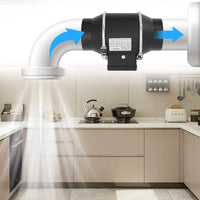 YIYIBYUS 220V ventilateurs d'échappement tuyau conduit ventilateur de Ventilation silencieux salle de bain extracteur Ventilation cuisine toilette mur conduit d'échappement ventilateur