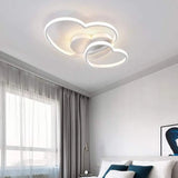 Plafonnier LED à intensité variable, 64W, 4800LM, design en forme de cœur, lampe avec télécommande, 3000-6500K, plafonnier LED moderne