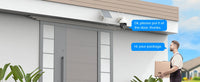AOSU-Caméra de surveillance extérieure solaire PTZ 3MP, dispositif de sécurité sans fil, avec batterie intégrée, 2.4 mesurz, WIFI, détection PIR AI, audio bidirectionnel