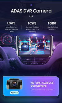 OSSURET CarPlay Android 12 autoradio pour PEUGEOT 2008 208 2012-2018 lecteur multimédia de voiture Navi GPS 2din 4G-LET autoradio RDS