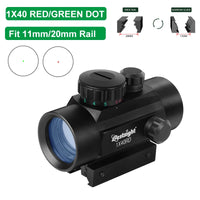 1x40 point rouge vue vert point rouge vue éclairé Airsoft chasse aérienne avec Rails 11/20mm