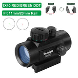 1x40 point rouge vue vert point rouge vue éclairé Airsoft chasse aérienne avec Rails 11/20mm