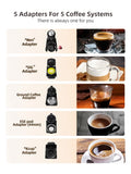 HiBREW Machine à café à capsules multiples, chaud/froid Dolce Gusto lait Nespresso Capsule ESE Pod café moulu cafétéria 20Bar 5 en 1
