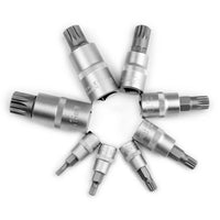 [EU Stock] 10pc clé à douille 1/2 douilles multi-dents internes jeu de douilles M4-M18 Allen Hex Cliquet Enroulé M-Sleeve Drive Socket