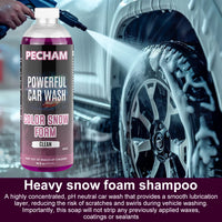Shampoing auto 473 ml/flacon, mousse super forte, produits de detailing pour peinture et carrosserie, accessoires auto, produits de nettoyage pour l'extérieur de la voiture