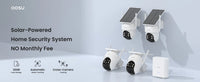 AOSU 3MP PTZ caméra de sécurité solaire batterie intégrée sans fil 2.4Ghz WIFI caméra PIR AI détection 2 voies Audio caméra de vidéosurveillance extérieure