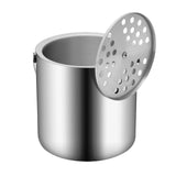 Glaçons portables à double paroi en acier inoxydable, récipient à glaçons avec couvercle à pinces, refroidisseur de vin, de boisson et de bière, 1,3 L, E27