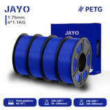 Filament PETG JAYO pour imprimante 3D FDM, 2 bobines de 1,75 mm, enroulement soigné, 2,2 kg/lot