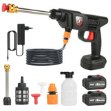 Pistolet de lavage auto haute pression sans fil 200 W 50 bars avec générateur de mousse et jet d'eau pour machine à laver les voitures