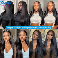 YOCYTU 20 20 20 Pouces Tissage Cheveux Humains 1/3/4 PCS Lot de Tissage Cheveux Humain 12A Tissage Naturel Brésilien Haut Qualité Meche Tissage Humain Hair Raw Hair Bundles 100% Human Hair Livraison 3 Jours France