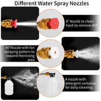 Pistolet de lavage auto haute pression sans fil 200 W 50 bars avec générateur de mousse et jet d'eau pour machine à laver les voitures