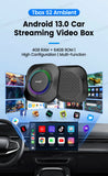 CarlinKit Android 13 LED AI Box, boîtier multimédia intelligent pour voiture, CarPlay sans fil, Android Auto sans fil, puce Qualcomm, carte SD extensible jusqu'à 512 Go