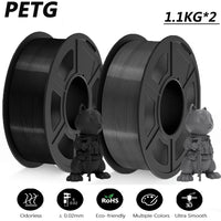 JAYO Filament d'imprimante 3D PETG / PLA / PLA PLUS 1.75mm 2.2 KG 100% matériaux d'impression 3D non toxiques sans bulle pour imprimante 3D