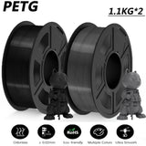 JAYO Filament d'imprimante 3D PETG / PLA / PLA PLUS 1.75mm 2.2 KG 100% matériaux d'impression 3D non toxiques sans bulle pour imprimante 3D