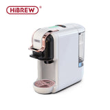 HiBREW Machine à café à capsules multiples, chaud/froid Dolce Gusto lait Nespresso Capsule ESE Pod café moulu cafétéria 20Bar 5 en 1