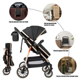 Poussette légère Magic ZC, poussette bébé 3 en 1, landau pour bébé, poussette légère en PU 3 en 1