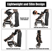 Poussette légère Magic ZC, poussette bébé 3 en 1, landau pour bébé, poussette légère en PU 3 en 1